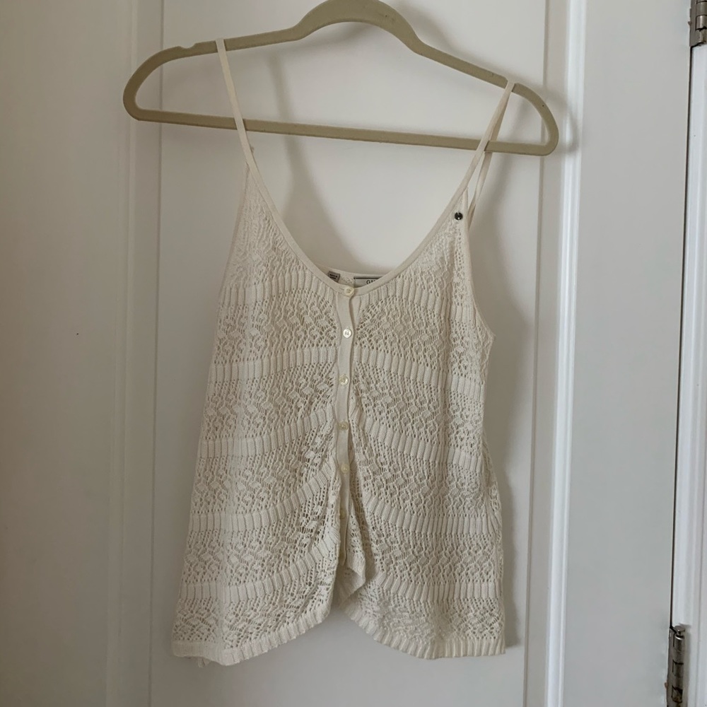 Guess lace cream tank top